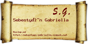 Sebestyén Gabriella névjegykártya