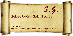 Sebestyén Gabriella névjegykártya