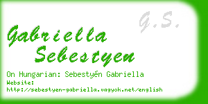 gabriella sebestyen business card
