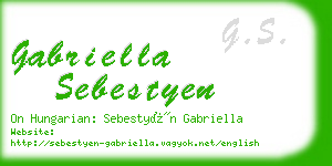 gabriella sebestyen business card